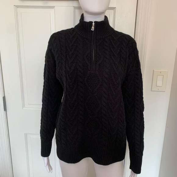 Lauren Ralph Lauren Cable Knit Quarter Zip Sweater - Picture 4 of 8